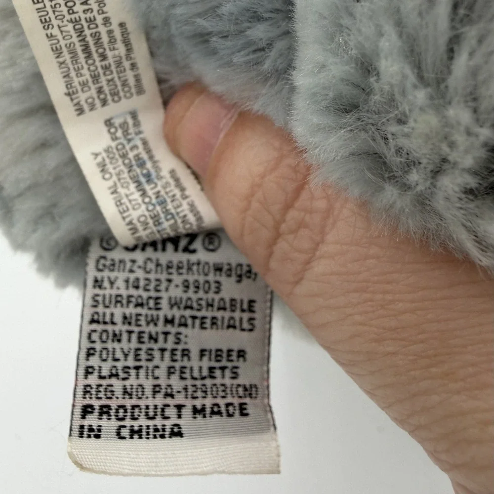 VTG Ganz Plush‎ Koala Bear Gray White Soft Stuffed Animal Toy